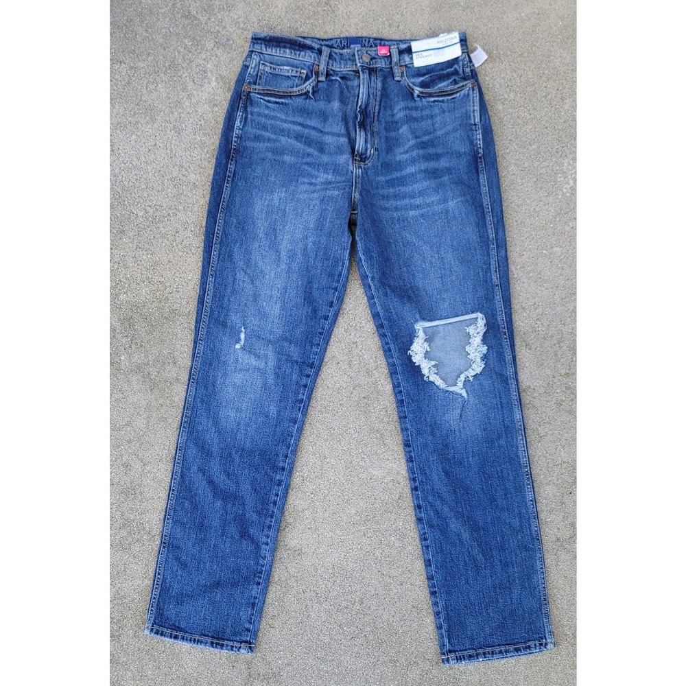 Arizona Jean Co 90s Straight Distressed Denim Jeans
